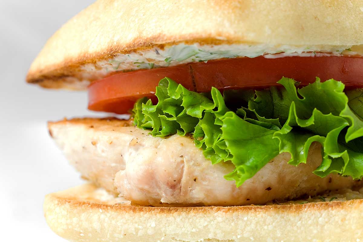 Chicken Sandwich with Yogurt Dill Sauce Life's Ambrosia