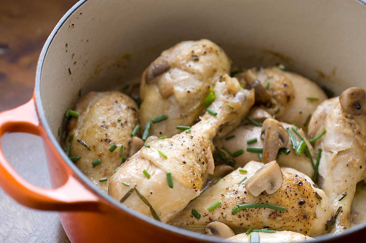 Recipe for Mushroom Chive Chicken at Life's Ambrosia