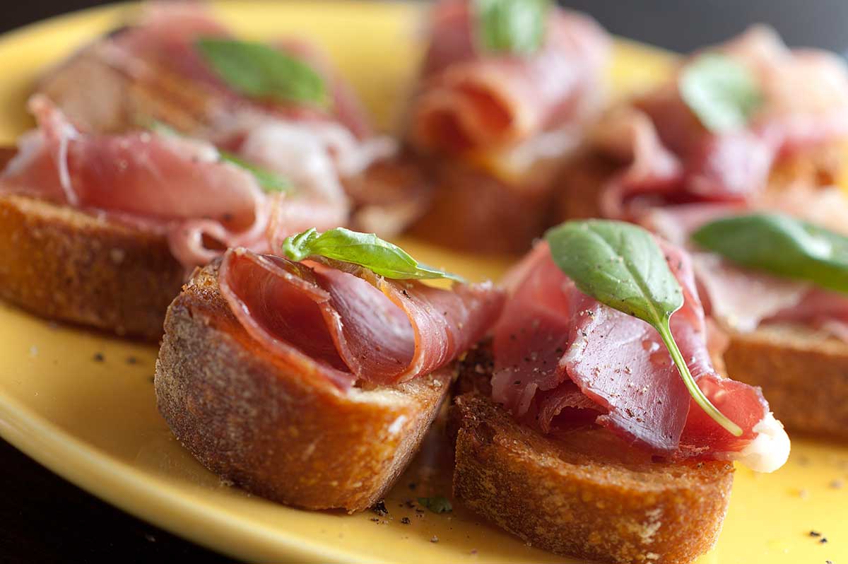 Recipe for Prosciutto and Basil Crostini Life's Ambrosia Life's Ambrosia
