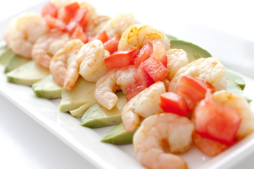 Adobo Shrimp with Tomatoes and Avocado