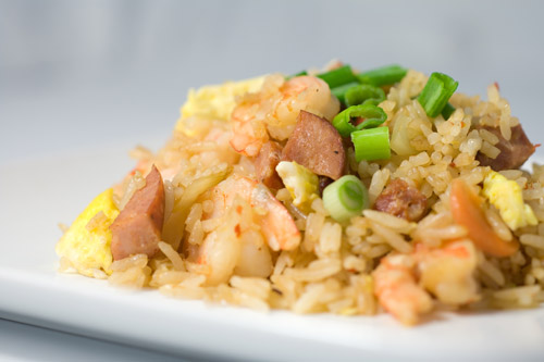 Andouille and Shrimp Fried Rice