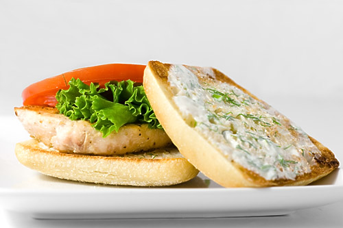 Chicken Sandwich with Yogurt Dill Sauce