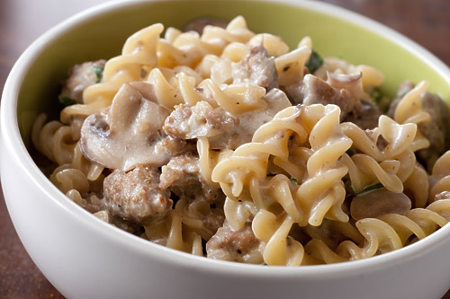 Creamy Mushroom and Sausage Pasta