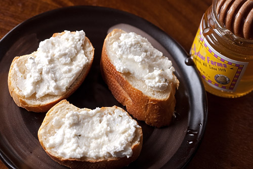 Goat Cheese and Honey Crostini