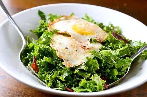 Kale Salad with Bacon Vinaigrette