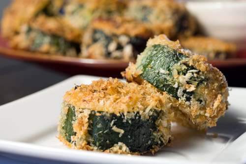 Mozzarella Stuffed Zucchini Bites