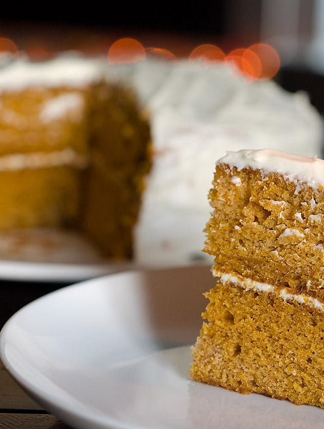 Recipe for Pumpkin Cake with Amaretto Cream Cheese Frosting Life's