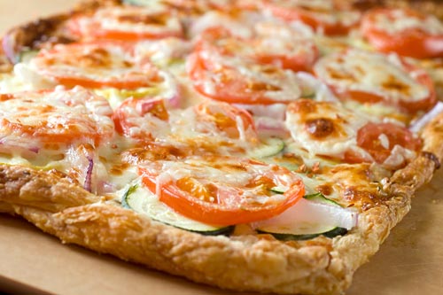 Puff Pastry Pizza with Summer Veggies
