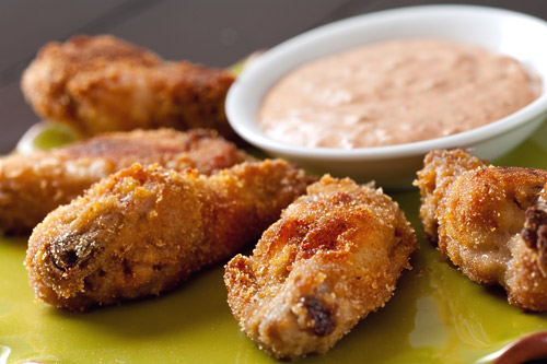 Spiced Chicken Wings with Chipotle Lime Dipping Sauce