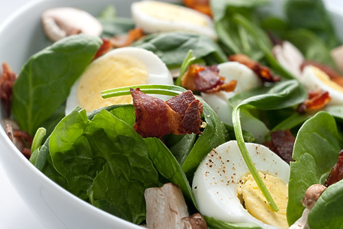 Spinach Salad with Bacon Dressing