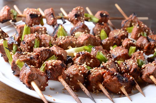 Sriracha Beef Skewers