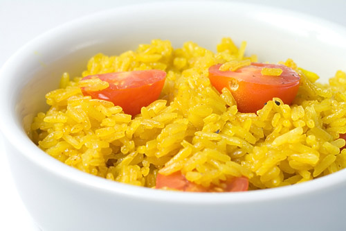Yellow Rice with Cherry Tomatoes